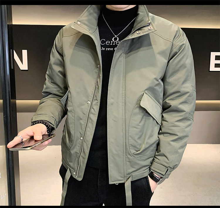 棉衣外套男士秋冬季薄款短装二棉服男2024年新款韩版夹克工装袄子 pic 17