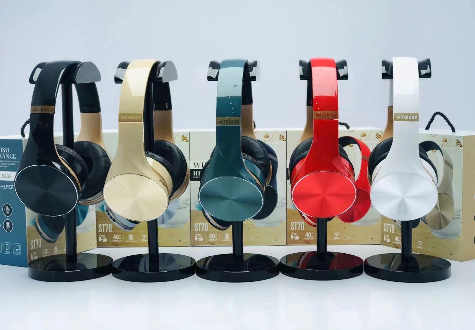 Cross-border new over-ear Bluetooth wireless headphones ST70 foldable gaming headset sports headphones manufacturer pic 11