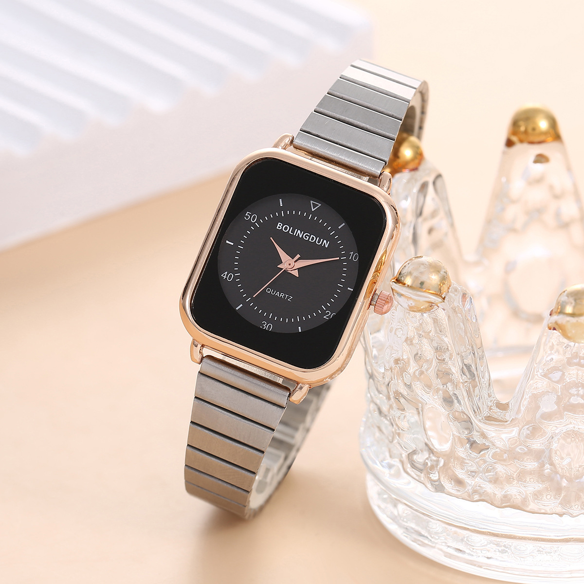 电商热卖女士石英表时尚简约精致女款腕表钢带学生休闲手表女详情2