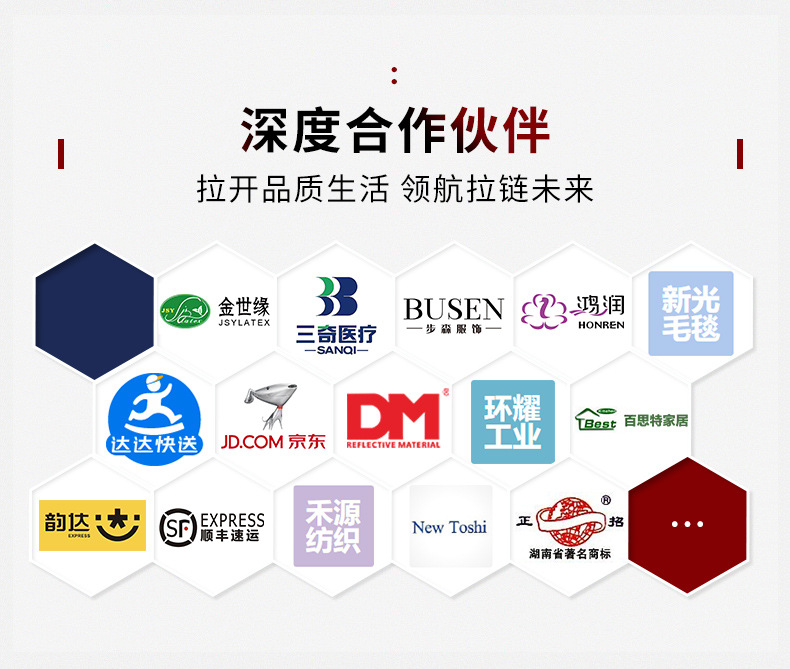 金属拉链，尼龙拉链，树脂拉链，防水拉链