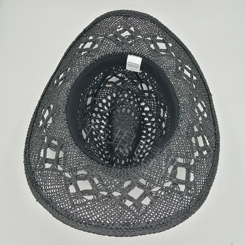 2023 New style denim hat for women, hollowed-out and foldable papyrus, Western denim hat, European and American cross-border trade straw hat pic 46