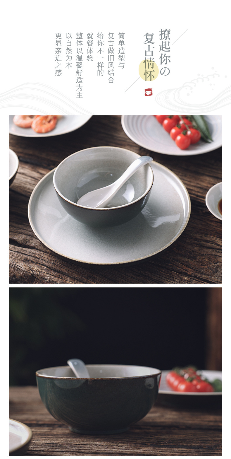 Japanese-style kiln-changed tableware returns to the natural and simple beauty. The kiln-changed glaze color process offers five glaze colors to choose from for ceramic tableware pic 9