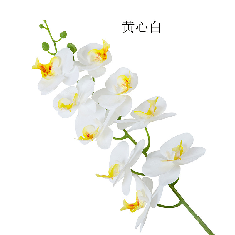 Artificial Phalaenopsis artificial flower home decoration artificial flower hand feel film 9-head Phalaenopsis artificial flower factory wholesale pic 17