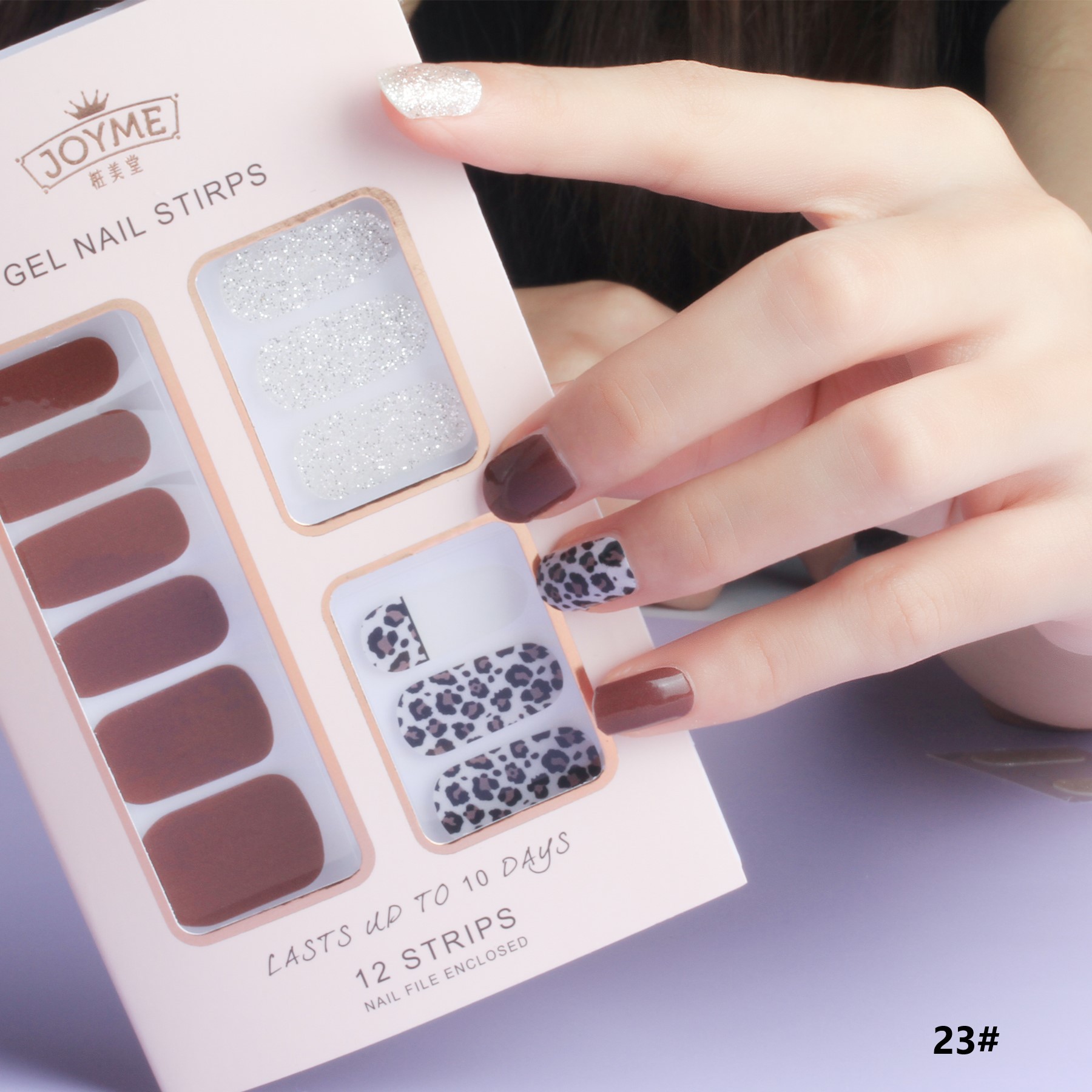 Custom-made 12-piece box set of waterproof nail stickers that are popular among Internet celebrities pic 35