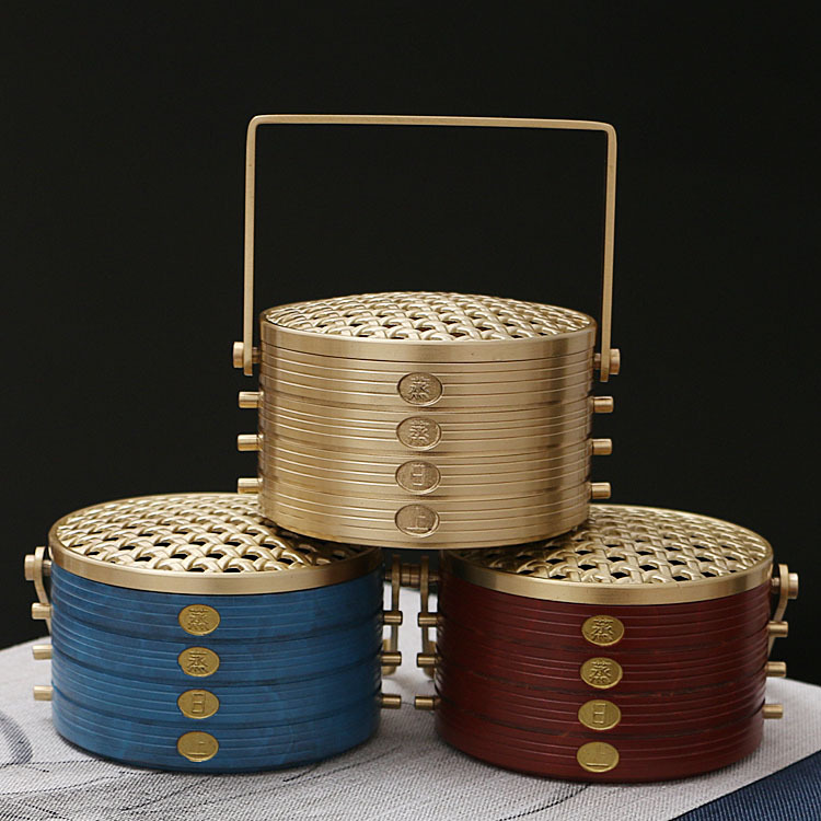 三足铜香炉纯铜沉檀香炉家用茶道香薰炉仿古盘香炉禅意熏香炉详情4