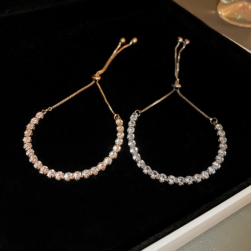 Korean fashion Zircon adjustable bracelet, a light luxury and high-end style bracelet, is unique and versatile, a new type of elegant jewelry pic 42
