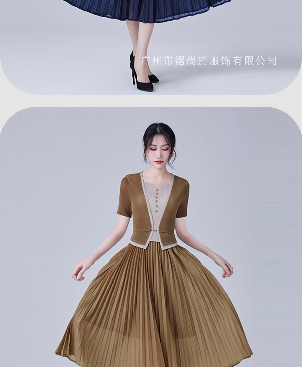 Factory direct supply 2024 Summer new style long-sleeved long lace dress for elegant ladies and middle-aged mothers pic 10