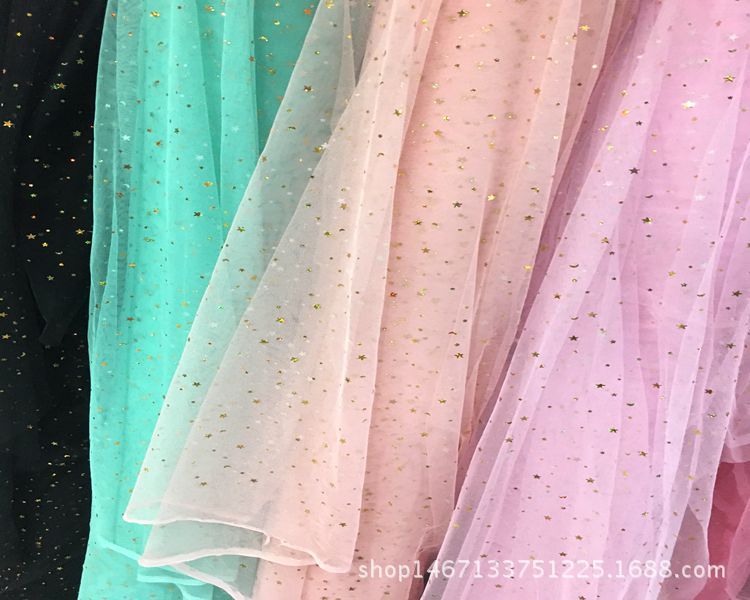 Polyester mesh fabric for clothing, accessories, background shooting, wedding toys, headwear, hair accessories, evening gowns, sequined mesh fabric pic 3