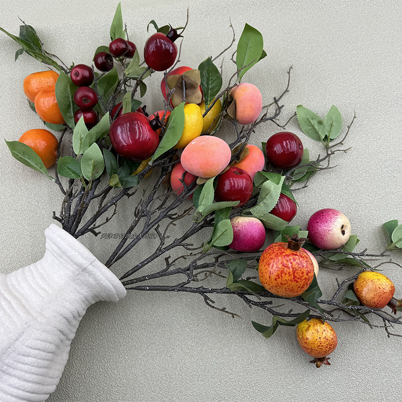 金色系仿真花仿真尤加利金叶子圣诞花新年福桶配件插花年宵花批发详情3