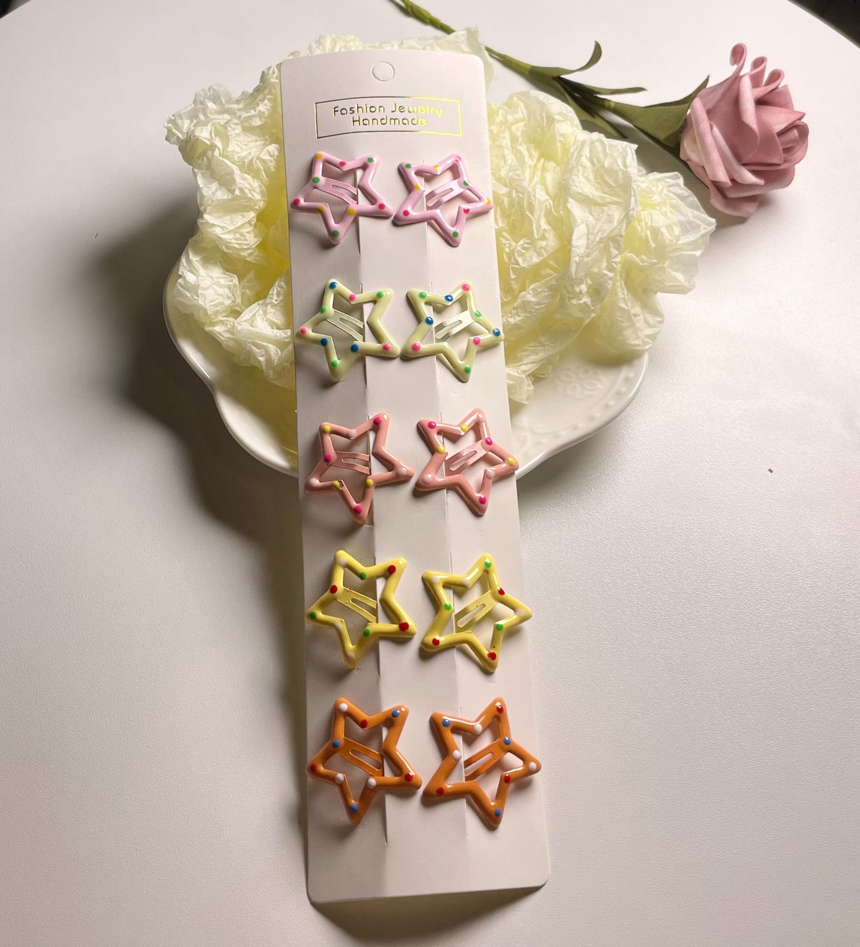 可爱星星Y2K发夹女侧边夹刘海bb夹子发卡儿童彩色卡子侧边夹头饰详情15