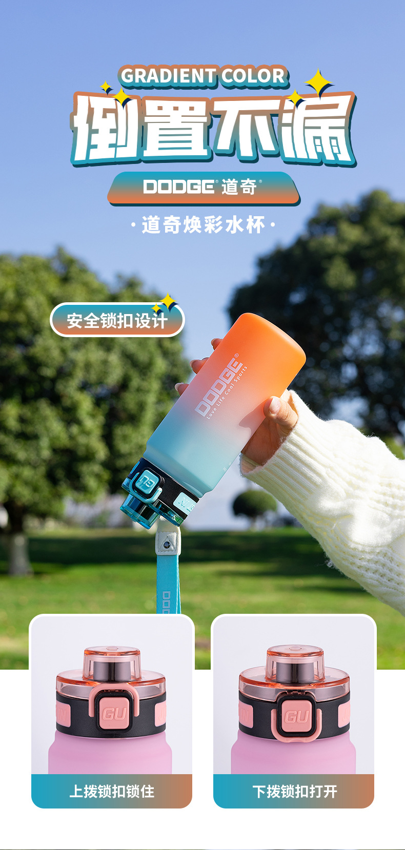 High-appeartion-level female fitness sports plastic cup, large-capacity portable frosted straw cup, student drinking water space cup pic 6
