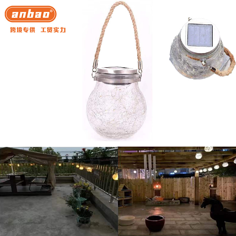 Solar-powered outdoor waterproof night lights, garden decoration, balcony decorative lights, courtyard crack tree hanging lights, ambient wall lights pic 5