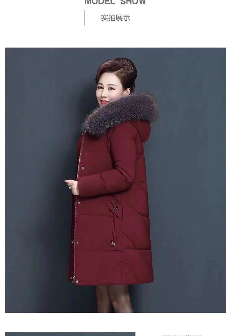 The 2021 new style of winter down jacket for middle-aged women is a thick and warm large-sized coat for middle-aged and elderly mothers in autumn and winter pic 10