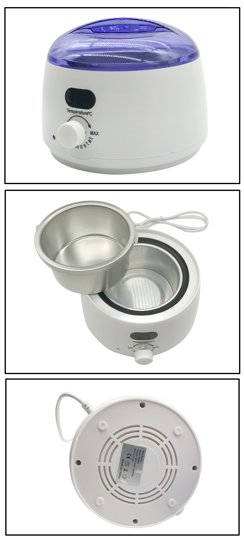 工厂直销脱毛数显融蜡机500ml触屏温控快速加热硬蜡融蜡机详情11