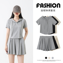 山本裤女夏季2024新款垂感日系褶皱慵懒风休闲裤宽松高腰阔腿裤子详情7