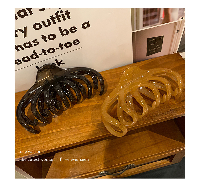 2024夏季新款网红盘发鲨鱼夹发量多抓夹大号发夹法式复古发抓批发详情9