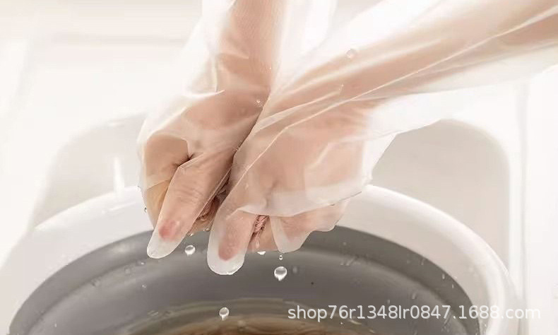 俊达加厚一次性长手套家务清洁餐饮防护PE材质日本工艺便宜实惠厂家直销 家务手套便宜手套详情13