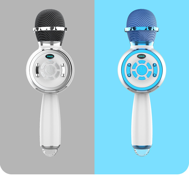 工厂直销 新款DS810无线蓝牙音响一体式家用手机无线蓝牙音箱K歌麦克风彩灯详情13