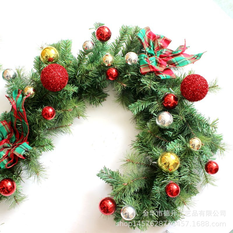 Desheng Cross-border E-commerce Factory supplies Christmas scene decorative hanging ornaments, garlands, PVC pine needles and decorative rattan strips pic 5