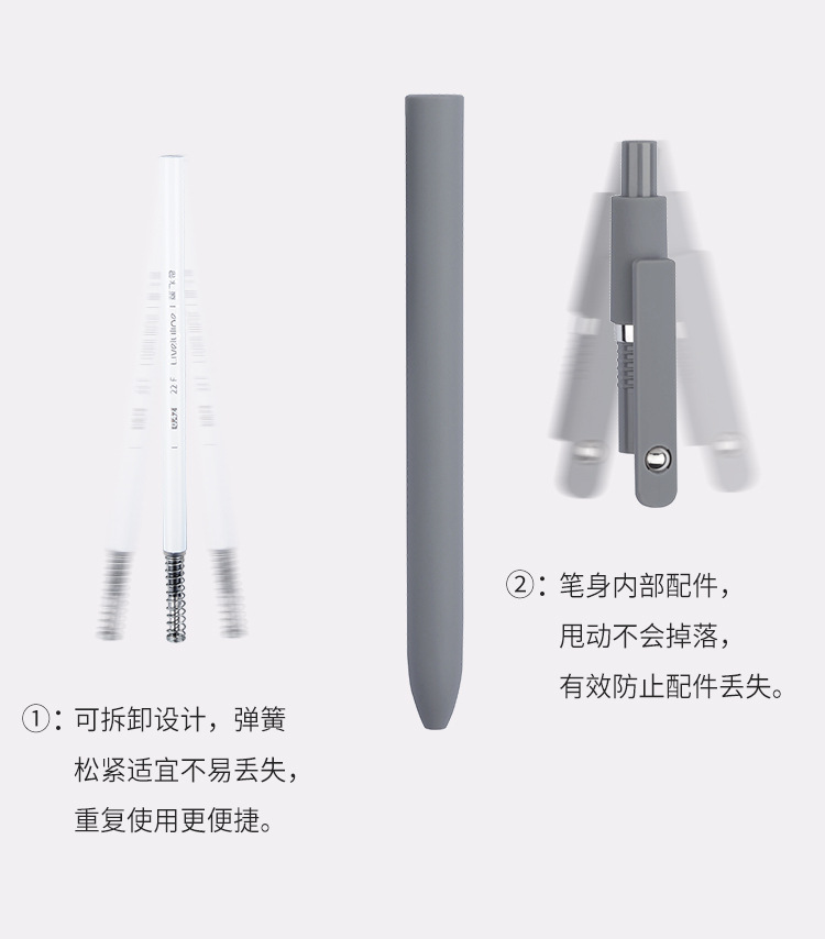 Zanshi Leading Morandi Retro Color high appearance level Press Gel pen 0.5CS Low center of gravity Office problem-solving Black pen pic 7
