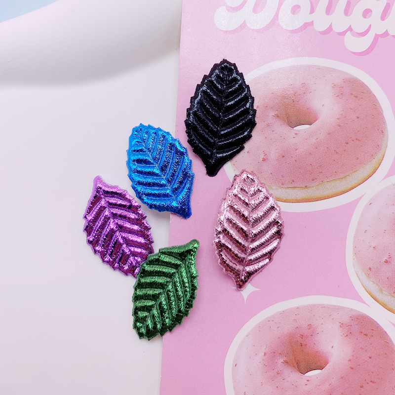 仿真植物配件 数脂材料装饰树叶 手感仿真叶子头饰发夹装饰现货详情2