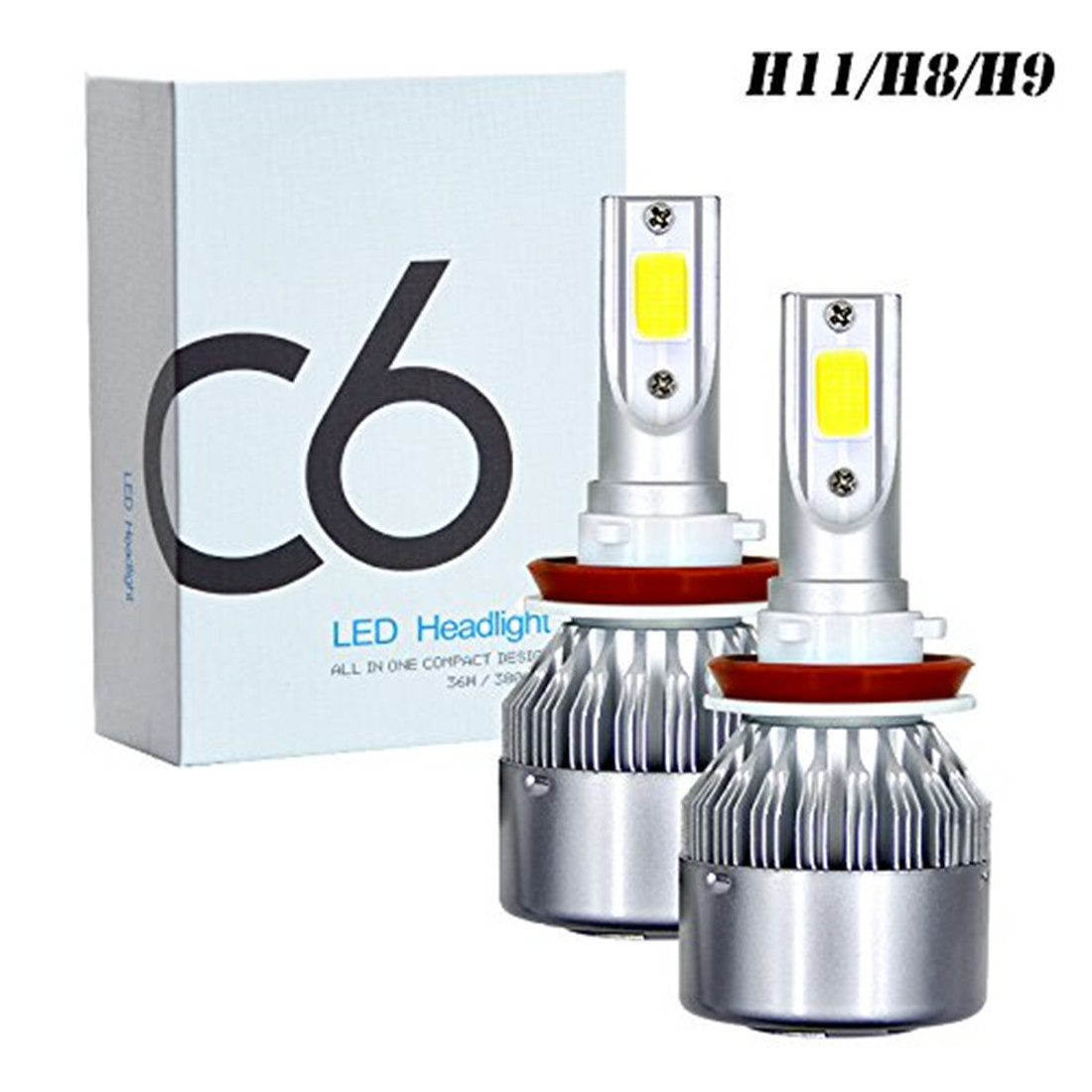 C6 led大灯 前大灯h4车灯 H7 H11 9005 36W 汽车led大灯详情1