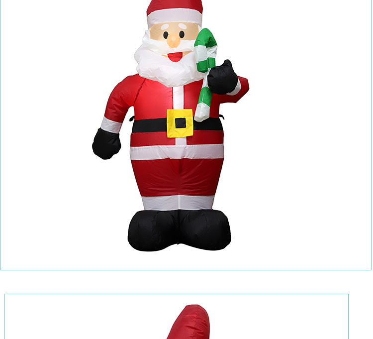 Santa Claus inflatable model 1.2-meter shopping mall and hotel scene decoration props walking stick Santa Claus inflatable model pic 6