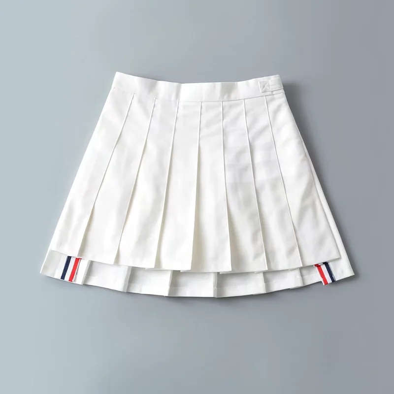 The new TB college style four-bar high-waisted pleated skirt in the summer of 2019 in Europe and America is A bestseller. The A-line skirt is short in the front and long in the back to prevent exposure pic 41