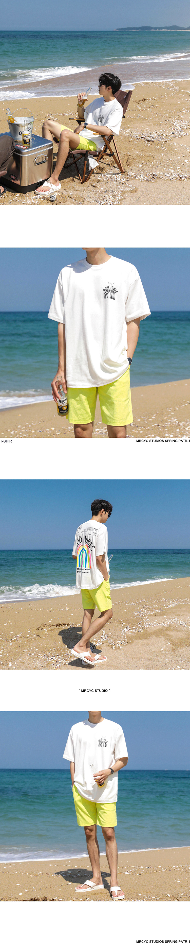 MYQ男装夏季短袖T恤韩版潮流宽松半袖ins潮牌新疆纯棉体恤男衣服详情6