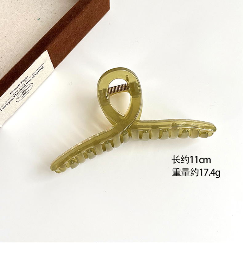 大号透明果冻色抓夹简约后脑勺盘发鲨鱼夹高级感马尾发抓发夹头饰详情12