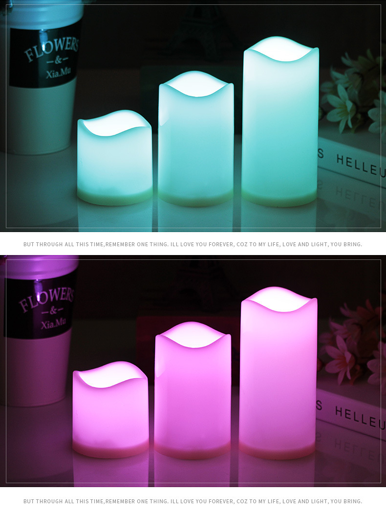 Factory direct sales of 18-key led remote control electronic candles, creative wedding road guide color-changing candle lamp sets for wholesale pic 15