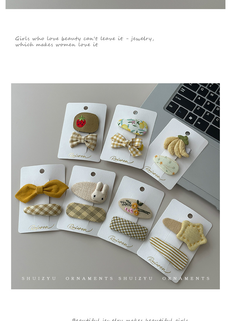 蝴蝶结儿童发夹小女孩发饰前额bb夹侧边刘海碎发卡夹子鸭嘴夹头饰详情5