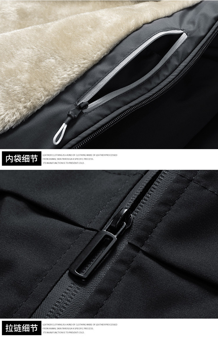 Winter cotton-padded clothes for men: thickened cotton-padded jackets with added fleece, warm sheepskin coat, and large-sized workwear cotton-padded jackets for middle-aged men pic 30