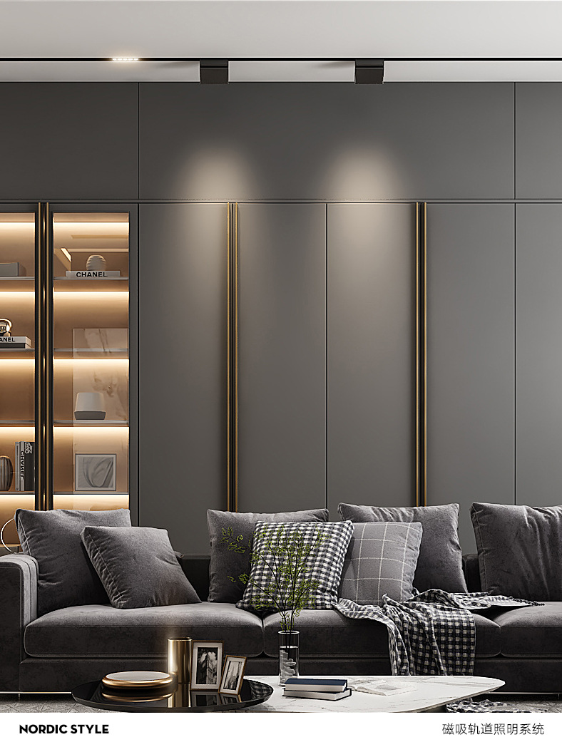 Qifan Intelligent Magnetic Attraction led magnetic Track Light Manufacturer, embedded track light, strip light, Spotlight pic 10