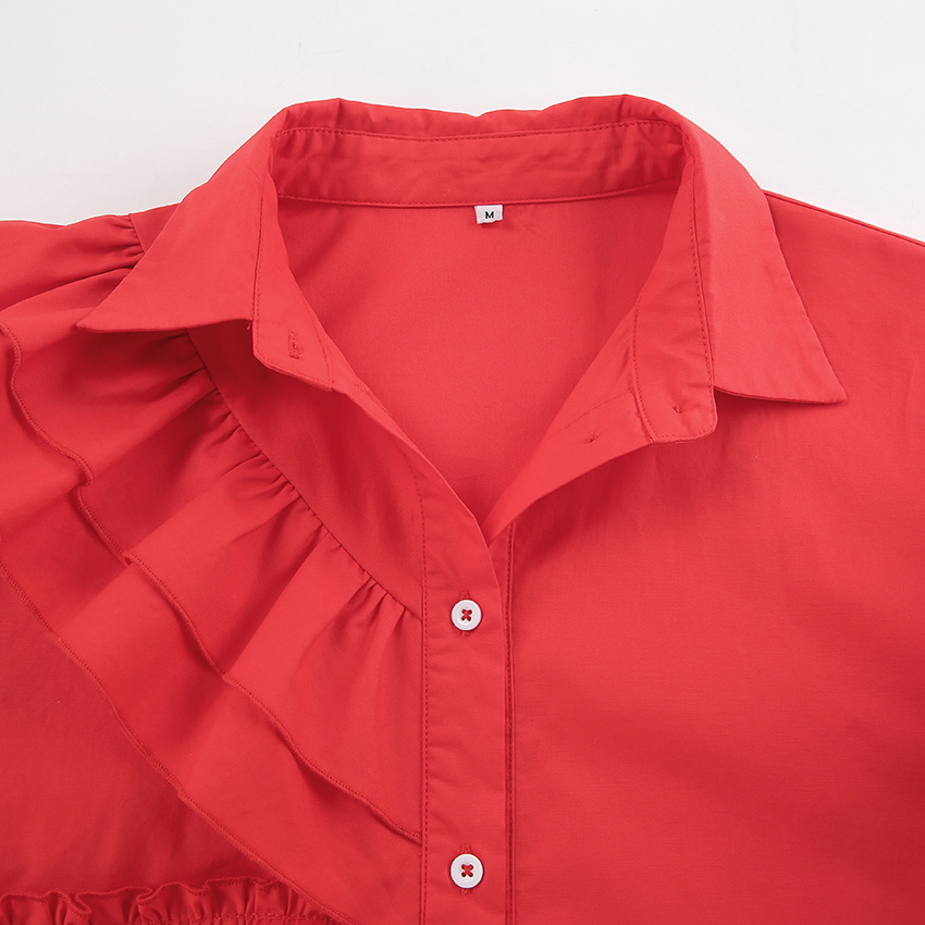 新年衬衫裙2024春夏设计感欧美ins长袖连衣裙休闲时尚宽松娃娃裙详情17