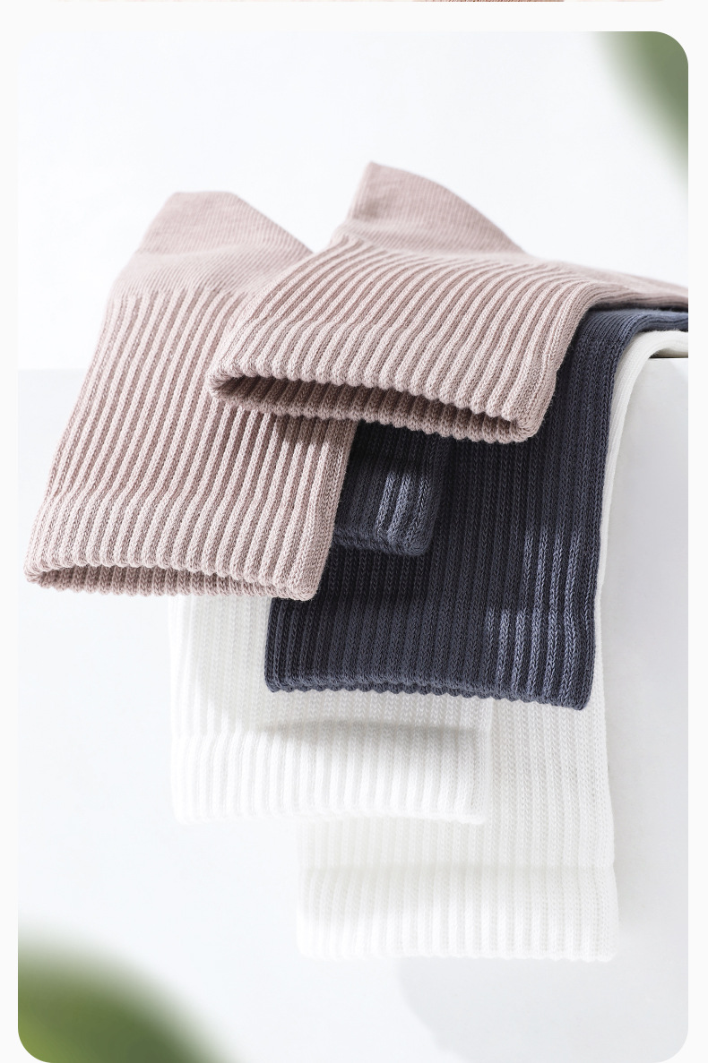 纯棉袜子男士四季中筒棉袜春夏秋冬抗菌吸汗透气纯色运动商务长袜详情20