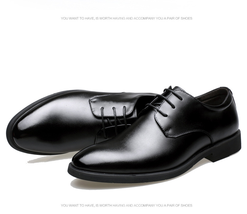 皮鞋男春秋季新款男士商务正装休闲鞋百搭英伦办公室新郎结婚男鞋详情19