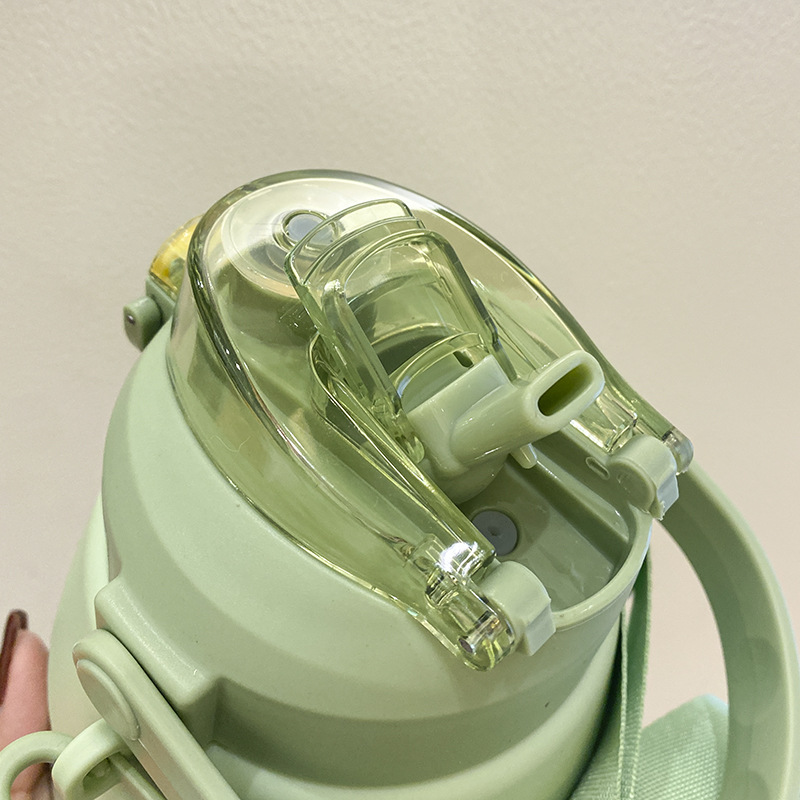 新款大容量背带手提学生316不锈钢便携网红大肚杯高颜值保温杯女详情7