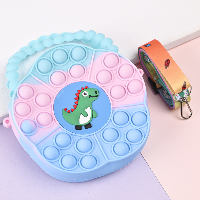 2023新款儿童花型手提单肩斜挎包卡通迷你可爱泡泡包硅胶手提零钱详情11