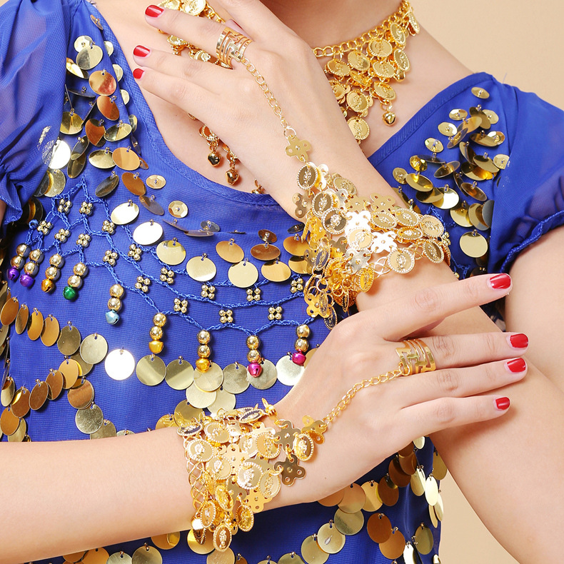 印度舞演出配饰发卡项链头饰耳环头饰首饰肚皮舞蹈服手链饰品发箍详情15