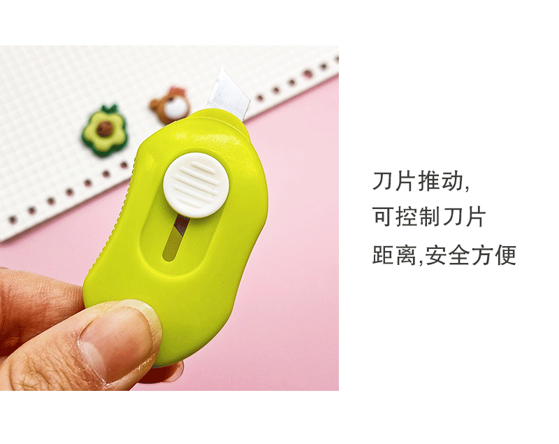 Factory direct supply of candy-colored beauty knives, student portable express unboxing plastic small knives, wholesale tool knives pic 8