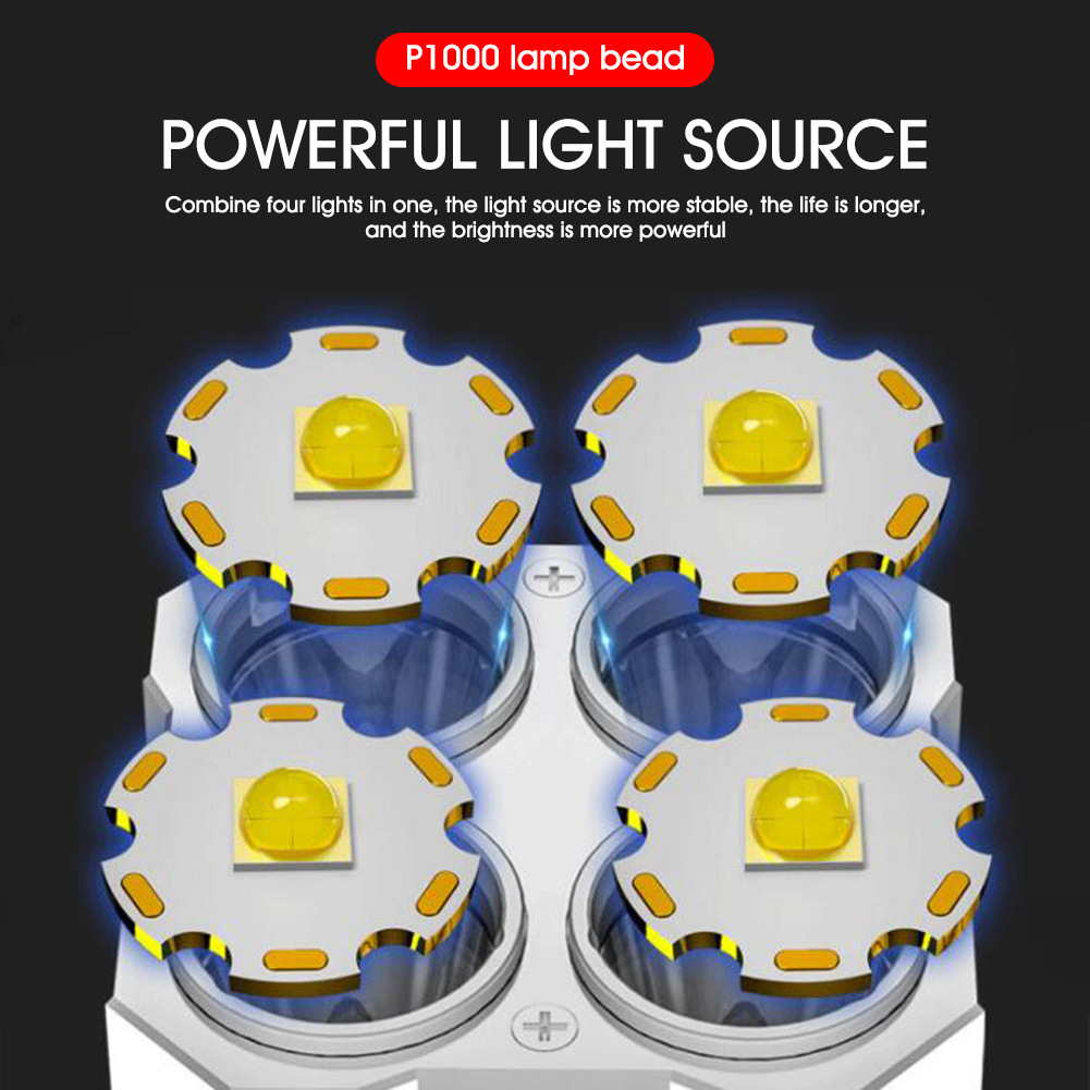 Outdoor flashlight, USB high-power portable lighting lamp, high-endurance patrol lamp, USB strong light outdoor camping lamp pic 3