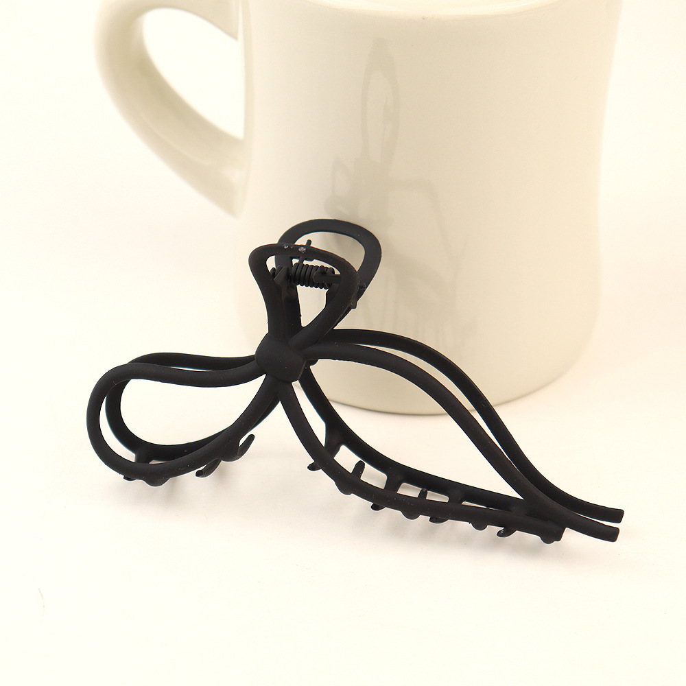 2023夏季新款高级感磨砂镂空蝴蝶结抓夹后脑勺鲨鱼夹头饰厂家批发详情7