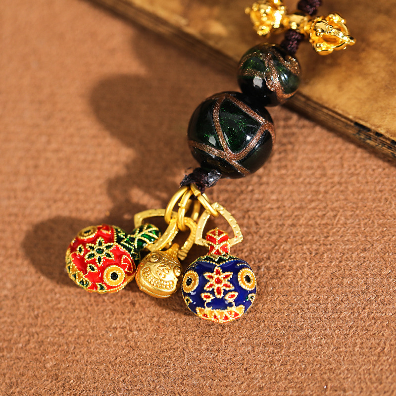 香灰琉璃吞金兽吊坠挂件汽车钥匙扣手机链包挂编绳挂饰吊坠手机挂详情4