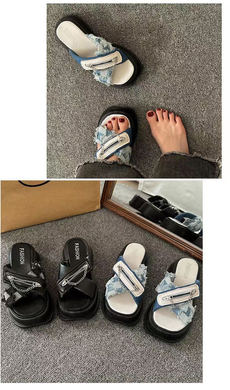 现货厚底高跟拖鞋女夏季外穿2024年时尚凉拖松糕底增高女露趾拖鞋详情13