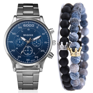 A06976-1发光手表独角兽夜光硅胶电子手表加手链2pcs/set 有盒子详情1