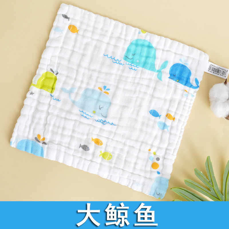 方巾纯棉六层纱布a类婴儿小方巾宝宝洗脸口水巾全棉手帕小方巾详情25