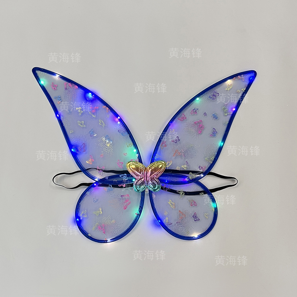 跨境圣诞节精灵翅膀套装舞会带灯单层天使翅膀魔法棒发箍三件套详情25