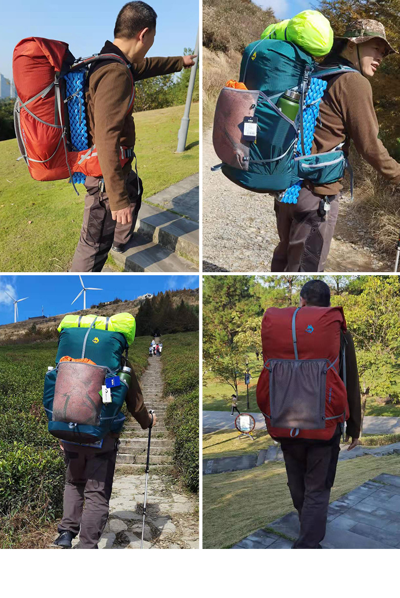 跨境新款户外背包 大容量防水登山包 旅行袋子徒步背包双肩包65L详情26