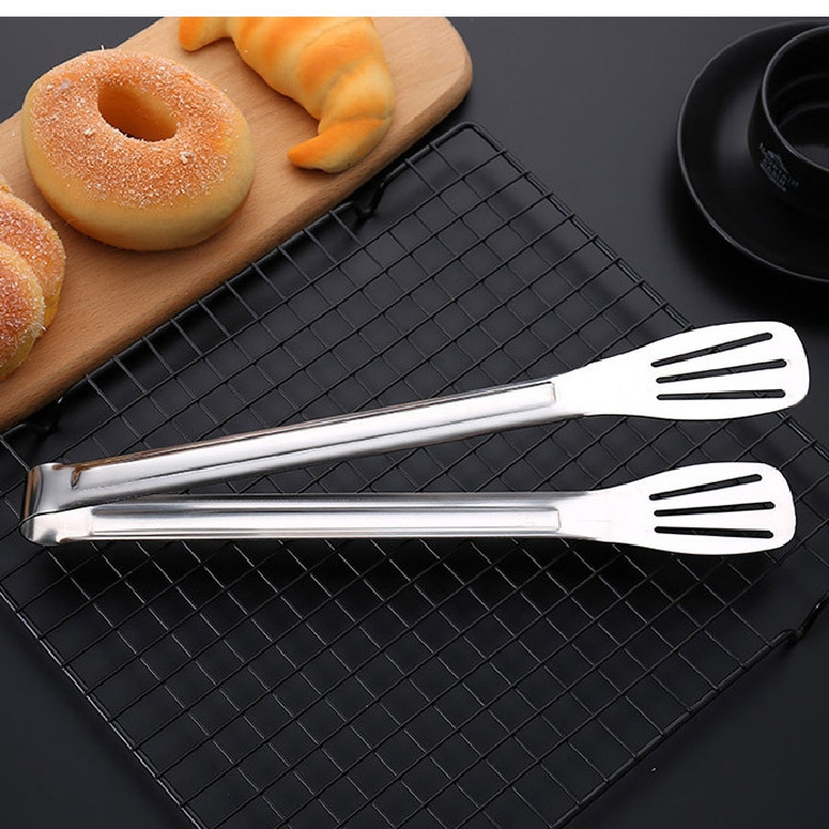 Stainless steel bread tongs, three-line barbecue tongs, baking tools, buffet barbecue tongs, Logo printable barbecue small tools pic 8